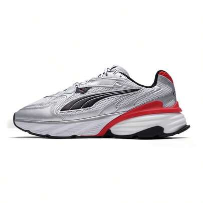 Puma Unisex Silver Casual Shoes Fade Nitro LS, Comfortable Daily Breathable Lightweight Shock-Absorbing Rebound Low-Top Outdoor Sports Shoes 406203-12