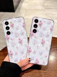 1个郁金香蝴蝶结软手机壳，兼容华为荣耀、红米、三星Galaxy A04e/12/A13/A14/A34/A50/A52/A53/A54/S21/S22/S23/S24/S25/S25Ultra/S26/S26 Plus/S26 Ultra、6A/7A/8A、12T/13T，国际版，非国内版 - 無色 - 查看 3