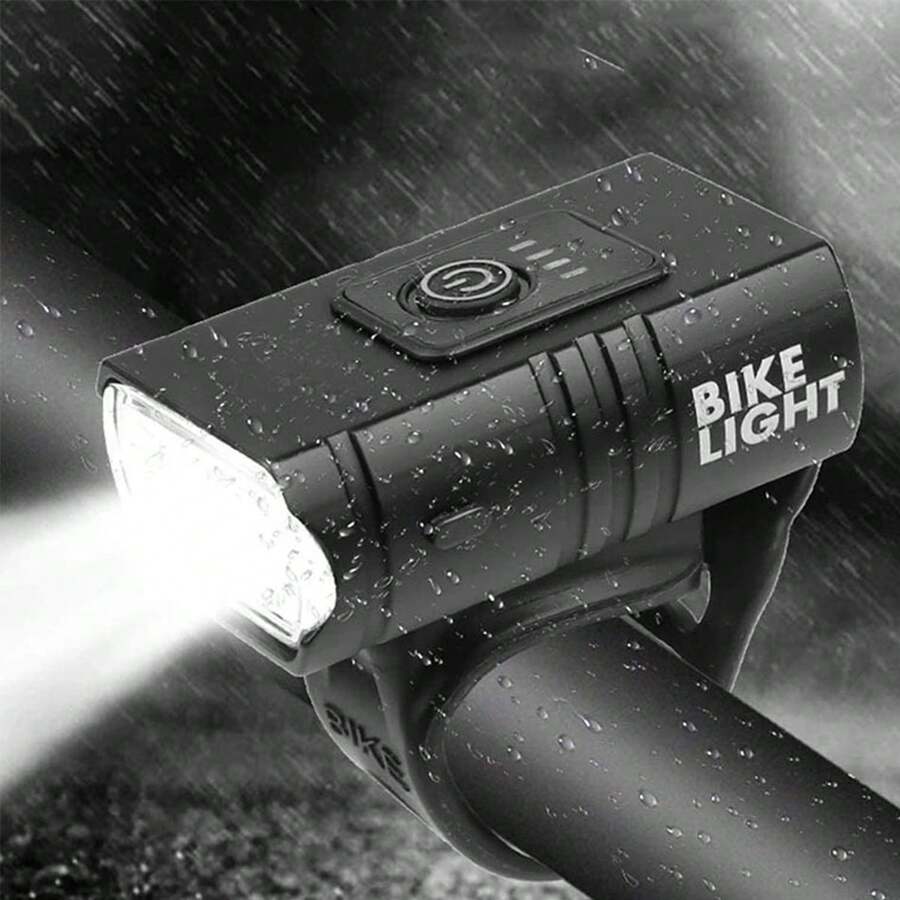 1pc Luces de bicicleta, faros/señales de giro, luces delanteras y traseras recargables por USB para todos los tipos de bicicletas, incluyendo bicicletas de montaña y carretera, bicicletas nocturnas. - lámpara de cabeza - Ver 1