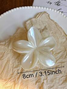 2个/1个装 女士白色雏菊一体式发夹，时尚发爪夹，优雅简约纯色发爪夹，适合日常、休闲、派对、海滩、度假、发型设计、洗脸/洗头、化妆、服装配饰，秋冬春夏女士发爪夹 - 彩色 - 查看 3