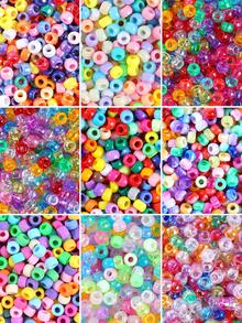 100/200 hạt nhựa acrylic hình ngựa, 9 kiểu màu sắc, hạt nhựa rời dùng làm phụ kiện trang sức, vòng tay, dây chuyền thủ công DIY, phụ kiện tóc. - hạt ngựa - Xem 2
