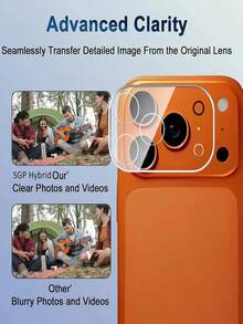 3 piezas Protector de pantalla de vidrio templado de cobertura completa compatible con iPhone 17/17 Pro/17 Pro Max/16 Pro Max/17 Air/15/14/13/12/11, anti-arañazos aplicable a protección diaria, oficina, hogar. Protector de lente de cámara a prueba de agua, a prueba de golpes, resistente a caídas y arañazos - transparente - Ver 5