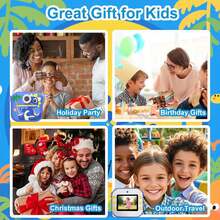 儿童即时打印相机，3-12岁儿童完美生日礼物玩具，1080P高清自拍相机，可爱男孩女孩礼物，附赠2卷打印纸 - 彩色 - 查看 7