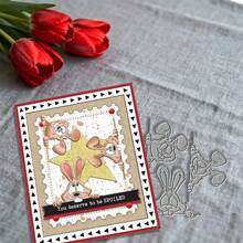 创意复活节兔子模具，DIY剪贴簿相册和压花模板，贺卡制作工具，卡片纸切割工艺品，礼品卡制作模板模切。 - 銀色 - 查看 7