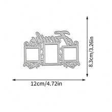 创意家庭模具，DIY剪贴簿相册和压花模板，贺卡制作工具，卡片纸切割工艺品，礼品卡制作模板模切。 - 銀色 - 查看 9