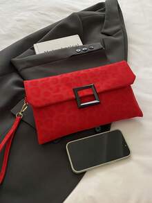 New Luxury Niche Versatile Clutch Bag, Suitable For Parties - Red - View 5