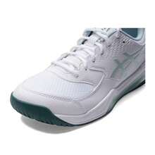 Asics 男士网球鞋 GEL-DEDICATE 8，舒适缓震休闲网球鞋，适合日常穿着，1041A408-107 - 綠色/白色 - 查看 7