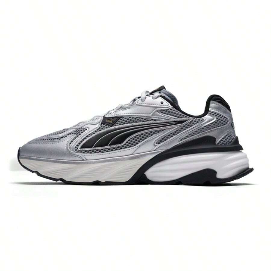 Puma 男女通用银色休闲鞋 Fade Nitro LS,舒适轻便缓震回弹简约户外日常运动经典复古休闲鞋 406203-04 - 銀灰色/黑色 - 查看 1