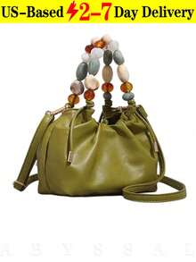 2026 New Solid Color Minimalist Pearl Handbag, New Chinese Retro Chain Shoulder Crossbody Bag, Niche Design Wrinkle Party Evening Bag For Women,Spring New Cloud Bag ,Green Beaded Mini Bag For Women - Luxury Look Crossbody & Handbag,New Simple Solid Color Handbag, Fashionable Versatile Elegant Beaded Chain Pleated Bag.Viral Beaded Cloud Purse | Spring 2026 Crossbody Bag For Women | Photogenic Soft Tote For Shopping & Gifting, Niche Design Wrinkle Party Evening Bag For Women .Women's Beaded Ruched Handbags ,Top Handle PU Leather Crossbody Bag.Green Beaded Cloud Bag - Versatile Crossbody For Outings & Photo Shoots, New Chinese Retro Chain Shoulder Bag, Suitable For Girls For Their Birthday, Prom And Graduation And Also A Lovely Gift For Friends, Mother, Lover On Special Days Such As Valentine's Day, Christmas, Anniversaries.Valentine's Day Gift.[US Local Warehouse] - 綠色 - 查看 10