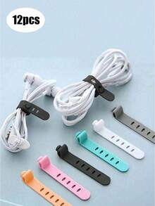 5-Hole Anti-Lost Earphone Organizer, Data Cable & Charger Cord Organizer, Creative Cable Management Clip - Multicolor - View 11