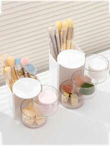 旋转式化妆品收纳盒 - 可收纳化妆刷、梳子、发夹、发刷、发夹和首饰，是万圣节/圣诞节/感恩节的理想礼物 - 彩色 - 查看 5