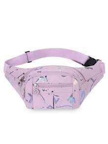 斜挎胸包 户外运动时尚休闲男士多功能腰包，男女通用大容量手机腰包，防水耐用，适用于商务和建筑工地（图案随机裁剪） - 彩色 - 查看 6