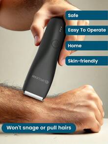 Recortadora inalámbrica para el vello íntimo y corporal de hombres Clipclean - Negro - Ver 6