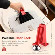 Tapon de Puerta con Alarma Bloqueador de Puerta Antirrobo Topes de Puertas de  con Mejora Triangular de Apoyo Cerradura de Puertas Portatil para Apartamentos Habitacion de Hotel Con Alarma - Con Alarma - Ver 3