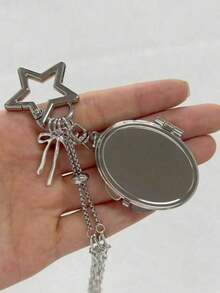 Hanging Decorations Love Charm Mesh Bag Lipstick Holder Stainless Steel Lip Balm Pouch Metal Keychain Keyring Car Chain Travel Accessories Keychain Accessories Bag Charm Purse Charm - 銀色 - 查看 4