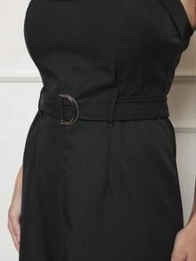 Zipper With Belt, Pocket, Office. - Negro - Ver 6