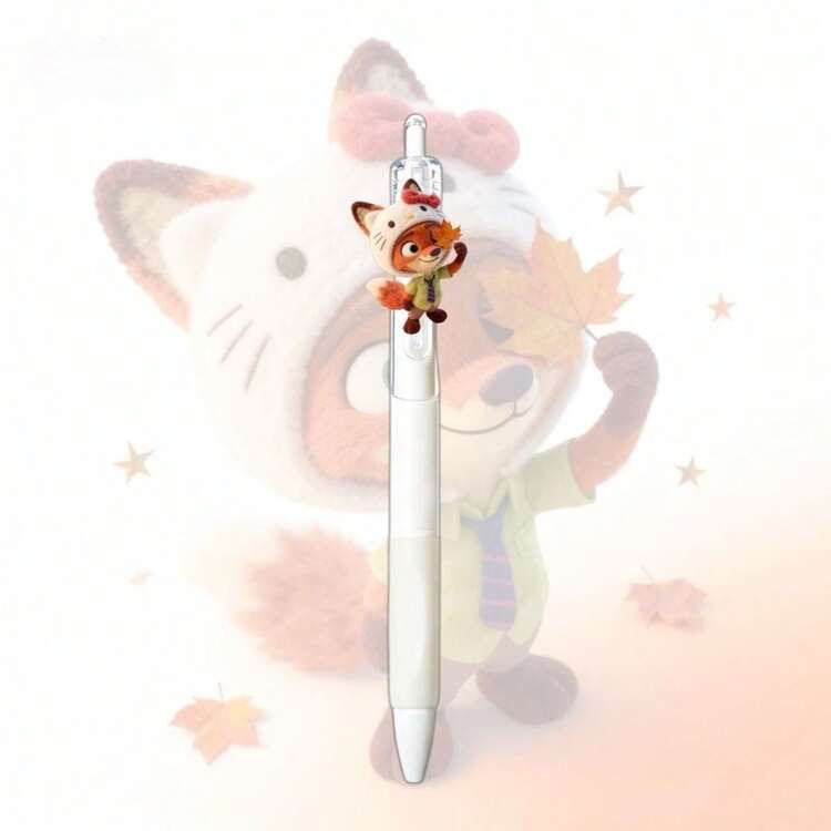 朱迪·尼克主题圆珠笔，学生考试笔，黑色圆珠笔，返校季（颜色随机） - 黑色 - 查看 4