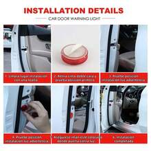 4 Luces Led Carro Abrir Puerta Inducción Estrobo Alarma Auto - Luz roja - Ver 9