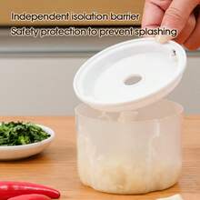 电动迷你食物切碎机，USB接口，便携式设计，高转速电机，USB充电，可用作蒜蓉压碎器、蔬菜处理器、水果绞肉机，适用于洋葱、辣椒、芹菜、生姜等食材。小巧便携，适合露营、食物准备等场景，易于清洁，电池容量320mAh。 - 白色 - 查看 7