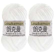 Lawkeman 2 peças/100g Fio de Veludo Premium, Fio de Crochê Macio de Poliéster, Fio Chenille Médio Grosso, 50g/Peça, Ideal para Projetos de Crochê Vibrantes, Perfeito para Artesanato de Decoração Doméstica DIY como Tricô, Crochê, Bolsas Feitas à Mão, Cestas, Mantas, Tapetes, Sapatos, Chinelos, Almofadas e Bonecas, Fio Multicolorido, Fio de Poliéster, Acessórios de Tecelagem - Multicolorido - Visão 17