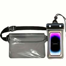 2pcs/Set Waterproof Phone Pouch + 4-Layer Waterproof Phone Bag, With Air Cushion Floating, Minimalist Design, Suitable For Water Activities, Swimming, Rainy Days, Beach, Skiing And Other Scenarios - Multicolor - View 3