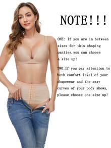 SEXYEYE Tummy Control Compression Panties To Butt Lift & Shape Buttocks,Mesh Stitching Shaping Panties, Women's Underwear & Shapewear - Apricot - View 7
