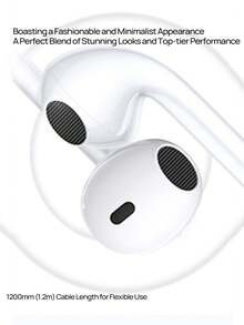 RM-570i 有线音乐耳机，符合人体工学设计，佩戴舒适，13mm 动圈驱动单元，HiFi 音质，环绕立体声，Lightning 接口，兼容 iPhone 7/8/X/XS/XR/11/12/13/14 和 SE、Pro、Pro Max 机型，苹果白 - 蘋果白 - 查看 7