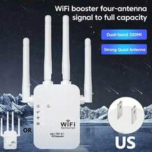 WiFi信号增强器/路由器扩展器/信号放大器/远距离放大器，带以太网端口，双网络接口，家用无线网络中继器/蜂窝网络放大器，带以太网端口 - 美規A型插(110-127V) - 查看 2