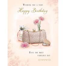1Pc Piccadilly Greetings Traditional Birthday Card Handbag & Perfume - Multicolor - View 6