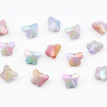 50pcs Colorful Solid Acrylic Butterfly Beads, DIY Jewelry Making Beads, DIY Craft Supplies, Friendship Gifts, Home Decor, Small Item Decoration - Butterfly - View 6