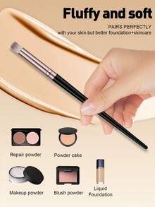 5件套便携式日常化妆刷套装 - 彩色 - 查看 7