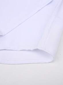 男士燕尾服衬衫，翼领，前襟褶裥设计，附赠黑色领结，经典优雅的正式衬衫，适合婚礼派对穿着 - 白色 - 查看 7