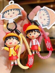 Cherry Sakura School Days Series Keychain, Cute Bag, Car Keychain, Small Gift Keychain, Cute School Bag Pendant, New Year Gift, Time Series Keychain, Student School Bag Pendant, Gift Cute Three-Dimensional Doll Bag Pendant, Gift - Multicolor - View 2