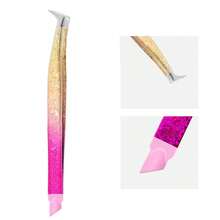 2026新款渐变闪光冰花纤维尖睫毛镊子，适用于挑取经典款睫毛 - 彩色 - 查看 9