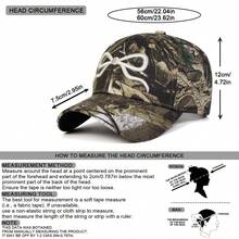 1Piece Men Bow Embroidered Camouflage Baseball Cap Outdoor Adjustable Sunscreen Leisure Hat Spring Autumn Travel Tourism Beach Vacation - Nhiều màu - Xem 2