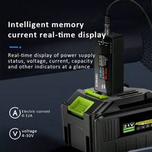 KWS-DC28 Charging Tester, Supports 12A High Current DC5525 Interface, Voltage Meter, Power Meter - Black - View 10