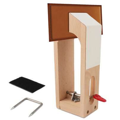 レーシングポニー レザークラフト 工具 打ち具 ステッチングツリー 革 皮貼り 手縫い 木製 ミニ作業用ポニー ベルクロ付き 細工 縫製キット 皮貼り 便利 縫製作業用