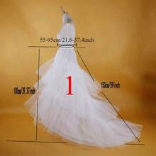 1pc Adjustable Waist Petticoat, Fluffy Round Crinoline Slip Suitable For Wedding Dress, Extra Puffy A-Line Pleated Skirt For Wedding Party - Multicolor - View 13