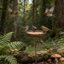 Vintage Iron Bird Branch Bird Bath, Bird Bathing Bowl, New Year, Valentine's Day Garden Decor, Outdoor Bird Feeder, Gift For Family And Friends - Multicolor - View 8