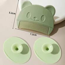 3 pezzi Set di cura per bambini, include spazzola delicata per il cuoio capelluto, strumento portatile per la pelle sensibile e pettine per rimuovere i residui di capelli, spazzola da bagno per bambini, spazzola per il massaggio della testa, prodotti per la cura dei bambini, kit di cura per bambini - Multicolore - Visualizzare 10