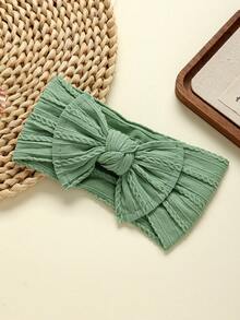 5pcs/Pack Multicolor Floral Print Bow Baby Headbands, Super Cute & Fashionable, Soft & Breathable For Infant, Ideal For Photos & Gifts - White Light Blue-green Series - View 7