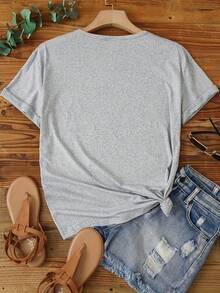 Unisex'S Lucky St. Patrick'S Day Graphic Tee, 100% Polyester Short Sleeve Crew Neck T-Shirt, Casual Spring/Summer Knit Pullovers With Applique Detail, H-Contour Regular Length Top - Black - View 6