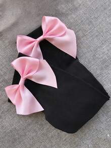 1双日式蝴蝶结过膝袜，JK天鹅绒柔软中厚袜，黑白性感学院风高筒袜，适合日常上学、角色扮演等场合。 - 彩色 - 查看 4