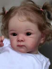 18 Inch 3D Skin With Visible Veins 45 CM Reborn Baby Doll Toy For Girl Vinyl Limbs Cloth Body Lifelike Kid Play House Toy - 布身娃娃 - 查看 3