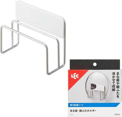 LEC シンク用まな板・鍋蓋ホルダー（強力吸盤シート）耐荷重2kg 跡を残さない