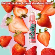 Lip Smacker Rolly Lip Gloss, Classic Roller-Ball Design For A Cooling Sensation, Hydrating &Amp; Moisturizing Shine - Strawberry - ColorC - 查看 2