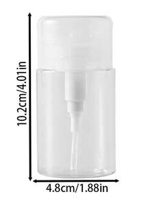 100ml Tamaño de viaje Champú y gel de baño sin fragancia con botella recargable con bomba, removedor de maquillaje y esmalte de uñas de plástico transparente portátil, artículos de higiene desechables de operación con una sola mano - Multicolor - Ver 9