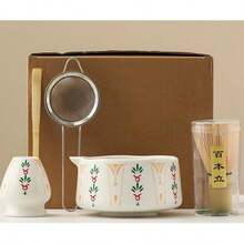 5pcs/7pcs Matcha Bowl, Matcha Whisk, Matcha Cup, Stirrer, Tea Scoop Tea Bowl Set, Matcha Preparation, Dessert & Beverage Making Tools Set, Ideal Gift For Tea Lovers, Kitchen & Dining, Mother''s Day - Multicolor - View 11