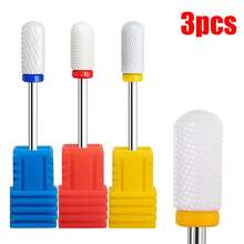 3PCS Cylindrical Ceramic Grinding Bits, Universal Nail Drill Bits For Gel Polish Removal, Compatible With All Nail Drills - Multicolor - View 8