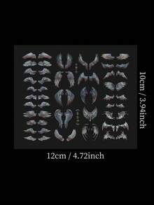 1pc Nail Art Mold Bowknot Wing Bat Wing 3D Decor Transparent Silicone Nail Mold - Clear - View 10